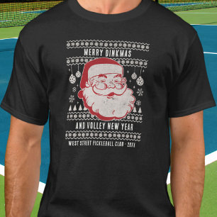 Grappige Lelijke Kersttrui Custom Pickleball T-shirt