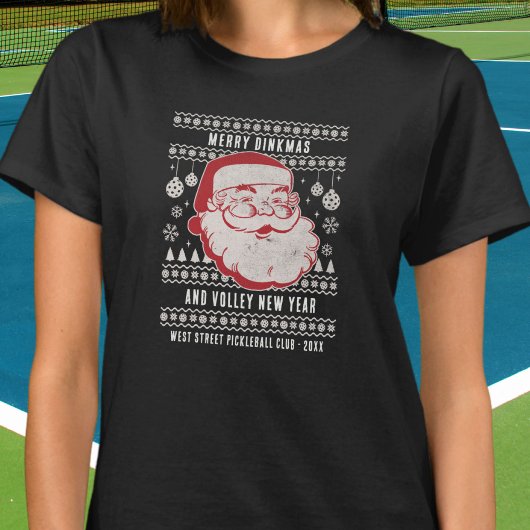 Grappige Lelijke Kersttrui Custom Pickleball T-shirt