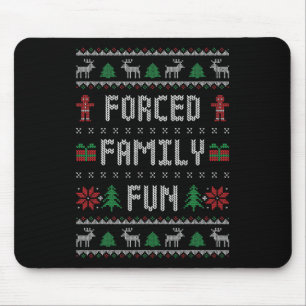 Grappige lelijke kersttrui gedwongen familiefun Ch Muismat