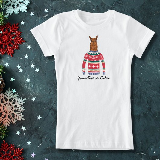 Grappige Lelijke Kersttrui Schattige Llama Lover T-shirt