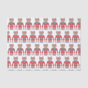 Grappige Lelijke Kersttrui, Schattigee Kattenliefh Tissuepapier