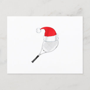 grappige lelijke kersttrui tennis santa feestdagenkaart