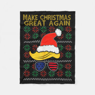 Grappige lelijke kersttrui Trump haar kerstman hoe Fleece Deken