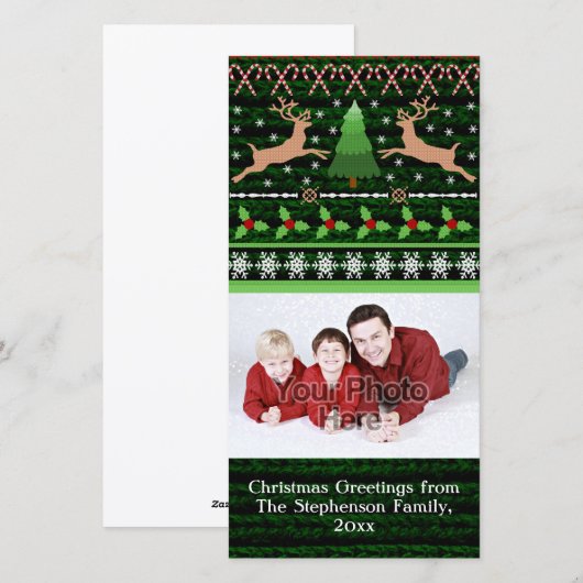 Grappige Lelijke Kersttrui Vakantie Feestdagenkaart (Voorkant / Achterkant)