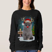 Grappige Lelijke Sweater Kat Rendier Noordpool Ker (Voorkant)