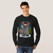 Grappige Lelijke Sweater Kat Rendier Noordpool Ker T-shirt (Voorkant volledig)