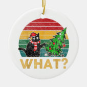 Grappige Lelijke Sweater Kerst Shirt Naughty Cat S Keramisch Ornament (Voorkant)