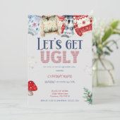Grappige lelijke trui Corporate Christmas Party Kaart (Staand voorkant)