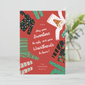 Grappige lelijke trui feestdagenkaart (Staand voorkant)