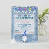 Grappige lelijke trui kabouter kerstfeest kaart (Staand voorkant)