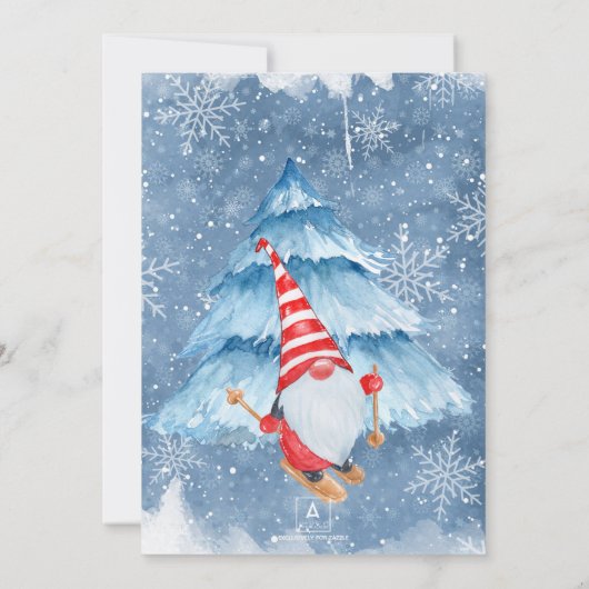 Grappige lelijke trui kabouter kerstfeest kaart (Achterkant)