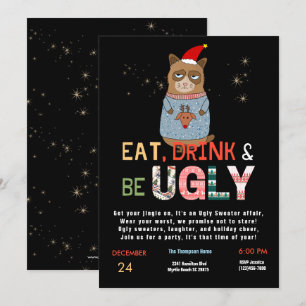 Grappige lelijke trui kerst party uitnodiging