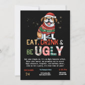 Grappige lelijke trui kerst party uitnodiging (Voorkant)