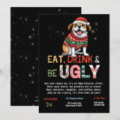 Grappige lelijke trui kerst party uitnodiging (Voorkant / Achterkant)