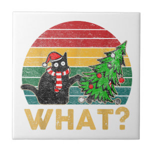 Grappige lelijke trui kerst shirt stoute kat San Tegeltje