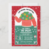 Grappige lelijke trui kerstfeest kaart (Voorkant)