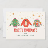 Grappige lelijke trui kerstkaart (Voorkant)