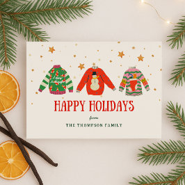 Grappige lelijke trui kerstkaart