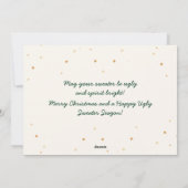 Grappige lelijke-trui Kerstvakantie kaart (Achterkant)