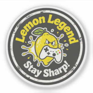 Grappige Lemon Gamer "Lemon Legend" & "Blijf scher Sticker