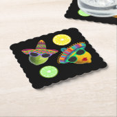 Grappige Lemon Lime Feest Fiesta Kartonnen Onderzetters (Gebogen)