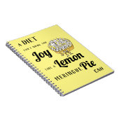 Grappige Lemon Meringue Pie Diet Joke Notitieboek (Rechterzijde)