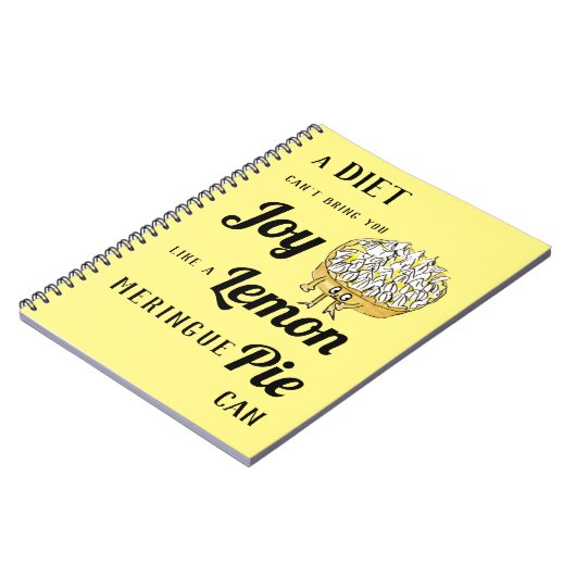 Grappige Lemon Meringue Pie Diet Joke Notitieboek (Linkerzijde)