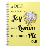 Grappige Lemon Meringue Pie Diet Joke Notitieboek (Voorkant)