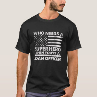 Grappige lening officier superheld  T-shirt voor m