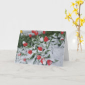 Grappige lente in Wisconsin Tulpen in de sneeuw Kaart (Gele Bloem)