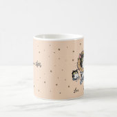 Grappige Leo Star teken Zodiac Kat met manen & kro Koffiemok (Center)