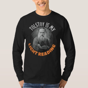 Grappige Leo Tolstoj Russische literatuur, licht l T-shirt