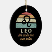 Grappige Leo Zodiac regels Keramisch Ornament (Rechts)