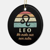 Grappige Leo Zodiac regels Keramisch Ornament (Links)