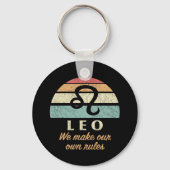 Grappige Leo Zodiac regels Sleutelhanger (Voorkant)
