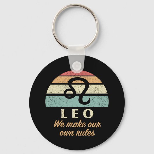 Grappige Leo Zodiac regels Sleutelhanger (Voorkant)