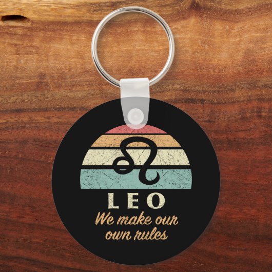 Grappige Leo Zodiac regels Sleutelhanger (Achterkant)
