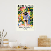 Grappige Leonberger Kunst - Hond op Toilet, Matiss Poster (Keuken)