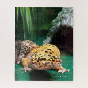 Grappige Leopard Gecko Glimlacht voor de Paparazzi Legpuzzel