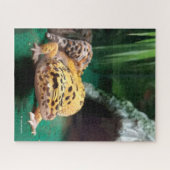 Grappige Leopard Gecko Glimlacht voor de Paparazzi Legpuzzel (Horizontaal)
