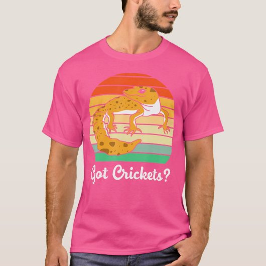 Grappige Leopard Gecko kreeg krekels T-shirt (Voorkant)