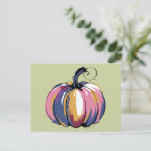 Grappige Leopard Pompoen Halloween Herfst Briefkaart (Staand voorkant)