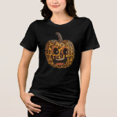 Grappige Leopard pompoen Tri-Blend Shirt (Voorkant)