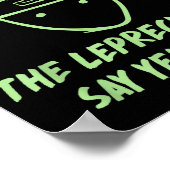 Grappige Leprechaun Amateur Schets Meme Iers St Pa Poster (Hoek)