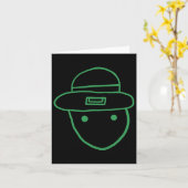 Grappige Leprechaun Amateur Schets Meme Ierse St P Kaart (Gele Bloem)