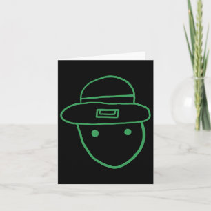Grappige Leprechaun Amateur Schets Meme Ierse St P Kaart