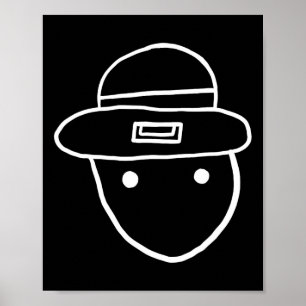 Grappige Leprechaun Amateur Schets Meme Ierse St. Poster