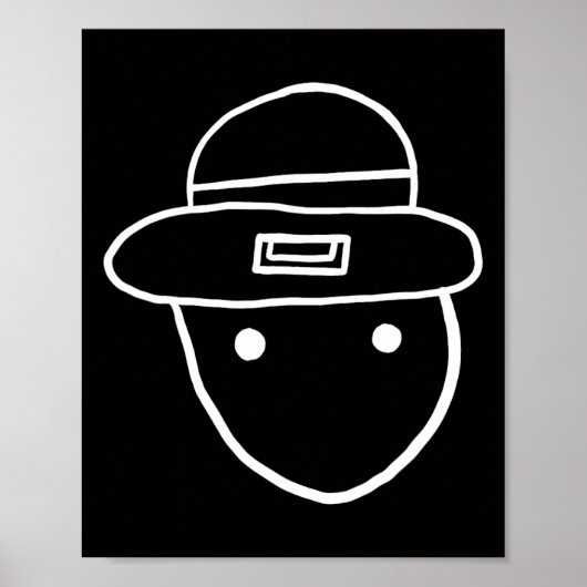 Grappige Leprechaun Amateur Schets Meme Ierse St.  Poster (Voorkant)
