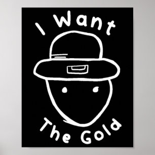 Grappige Leprechaun Amateur Schets Meme St. Patric Poster