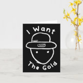 Grappige Leprechaun Amateur Schets Meme St Patrick Kaart (Gele Bloem)